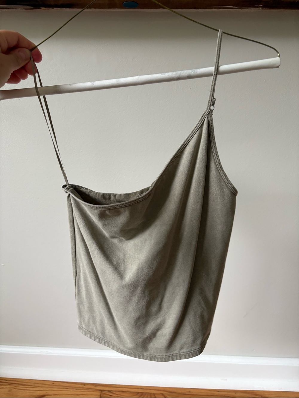 Women’s One-Shoulder Olive Green Tank Top